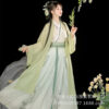 Authentic Hanfu Women's Song Dynasty Cross-Collar Waistcoat Skirt - Elegant and Ethereal