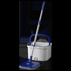 Dual-use Rotating Mop with Wet and Dry Function, Hands-Free Washing, Household Mop Bucket with Automatic Spin-Dry, Lazy Mop