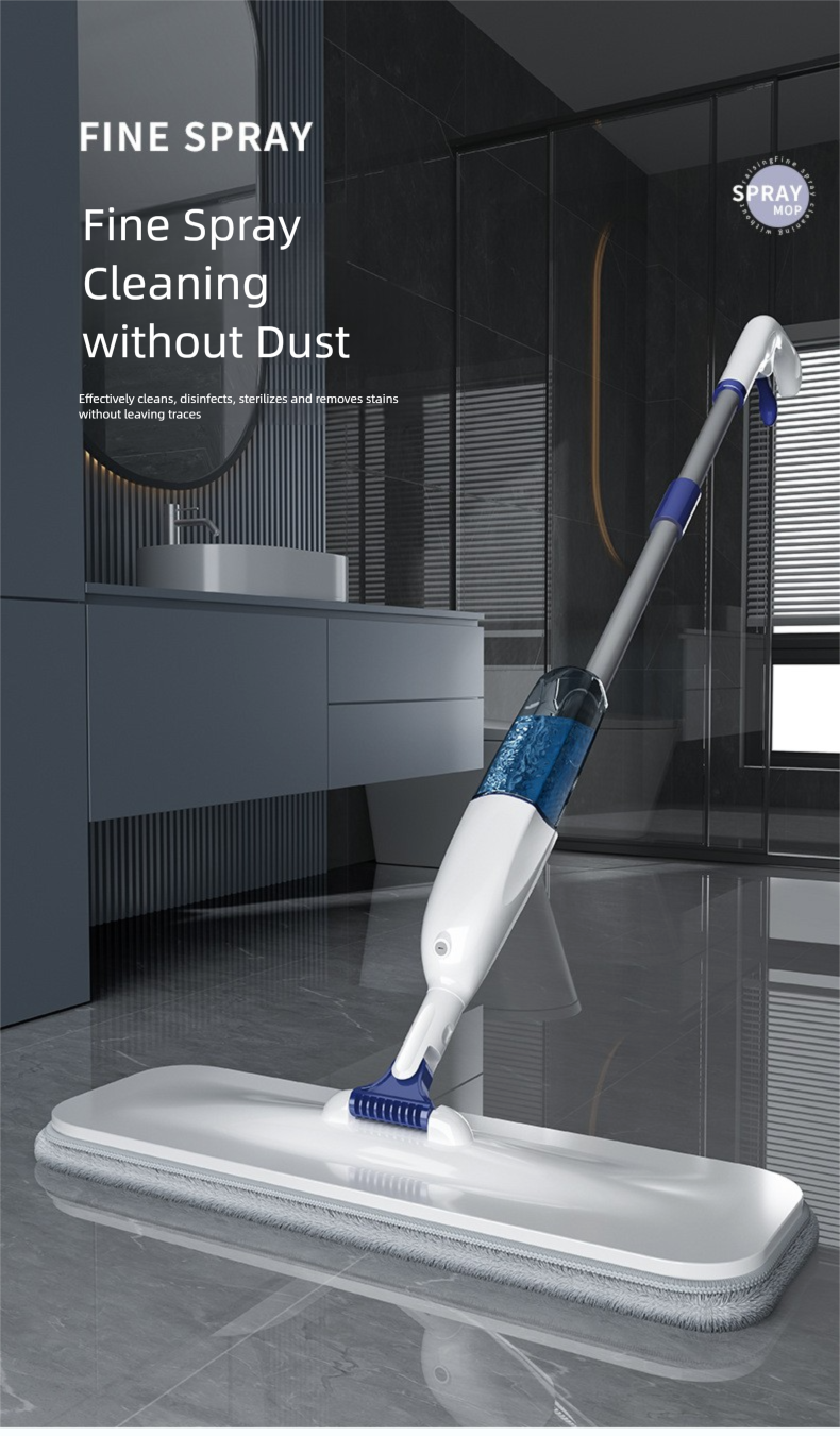 Thickened and Sturdy Hands-Free Household One-Spray Nano Spray Flat Mop Lazy Mop Floor Cleaning Mop