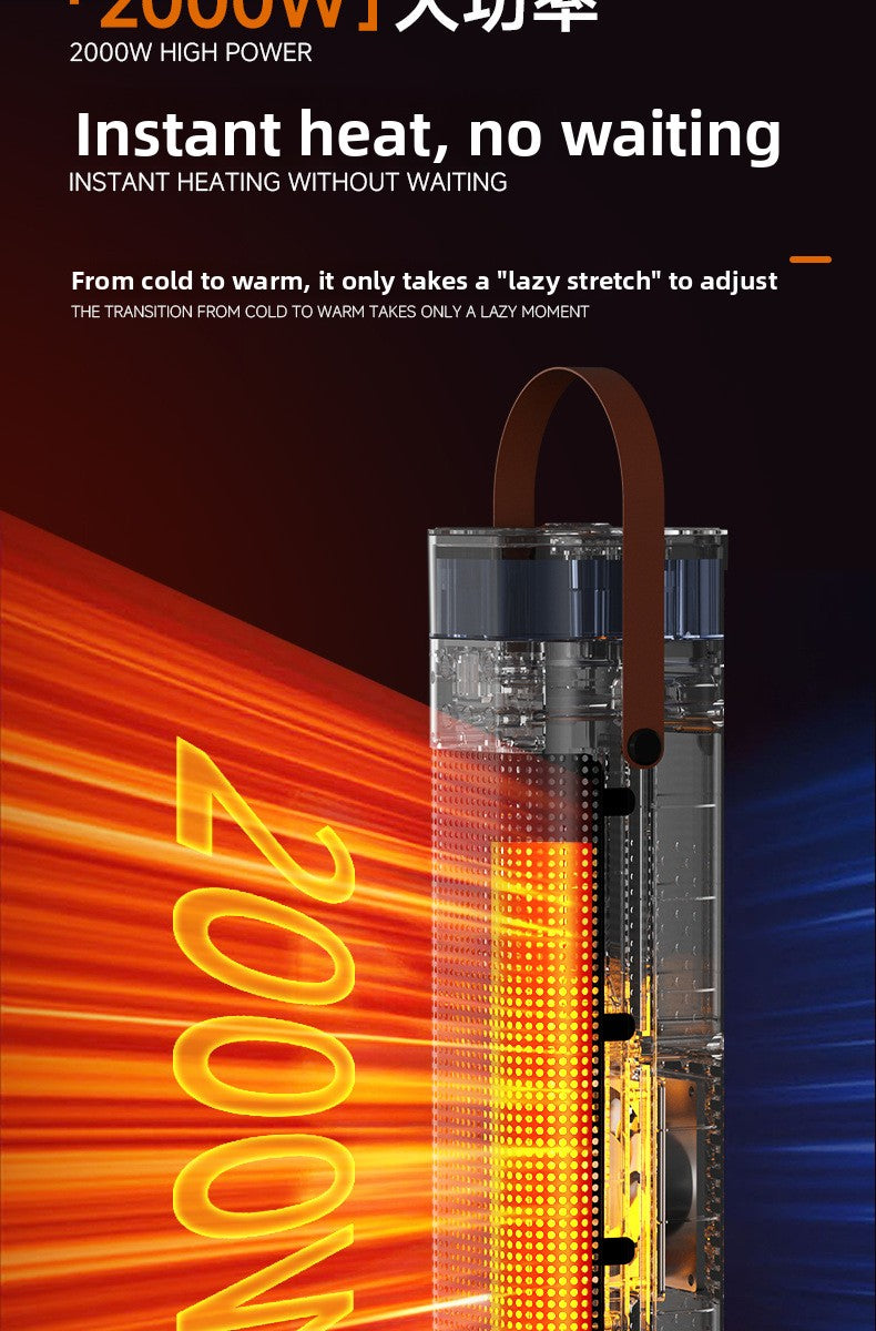 Cross-Border In-Stock Warm Air Blower Household Heater Intelligent Voice Vertical PTC Heater Fast Heating Electric Heater New Product