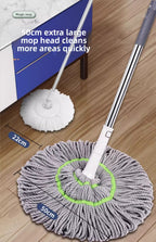 2025 New Model Mop Hands-Free Self-Wringing Household One-Push Clean Rotating Lazy Mop Automatic Water-Removing Floor Mop