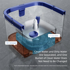 Dual-use Rotating Mop with Wet and Dry Function, Hands-Free Washing, Household Mop Bucket with Automatic Spin-Dry, Lazy Mop