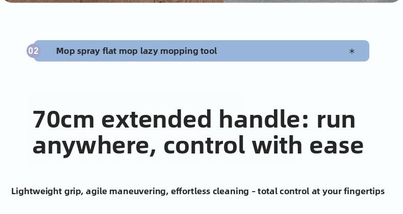 Thickened and Sturdy Hands-Free Household One-Spray Nano Spray Flat Mop Lazy Mop Floor Cleaning Mop