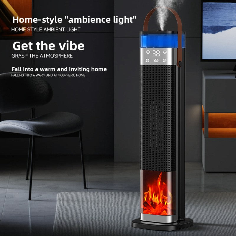 Cross-Border In-Stock Warm Air Blower Household Heater Intelligent Voice Vertical PTC Heater Fast Heating Electric Heater New Product