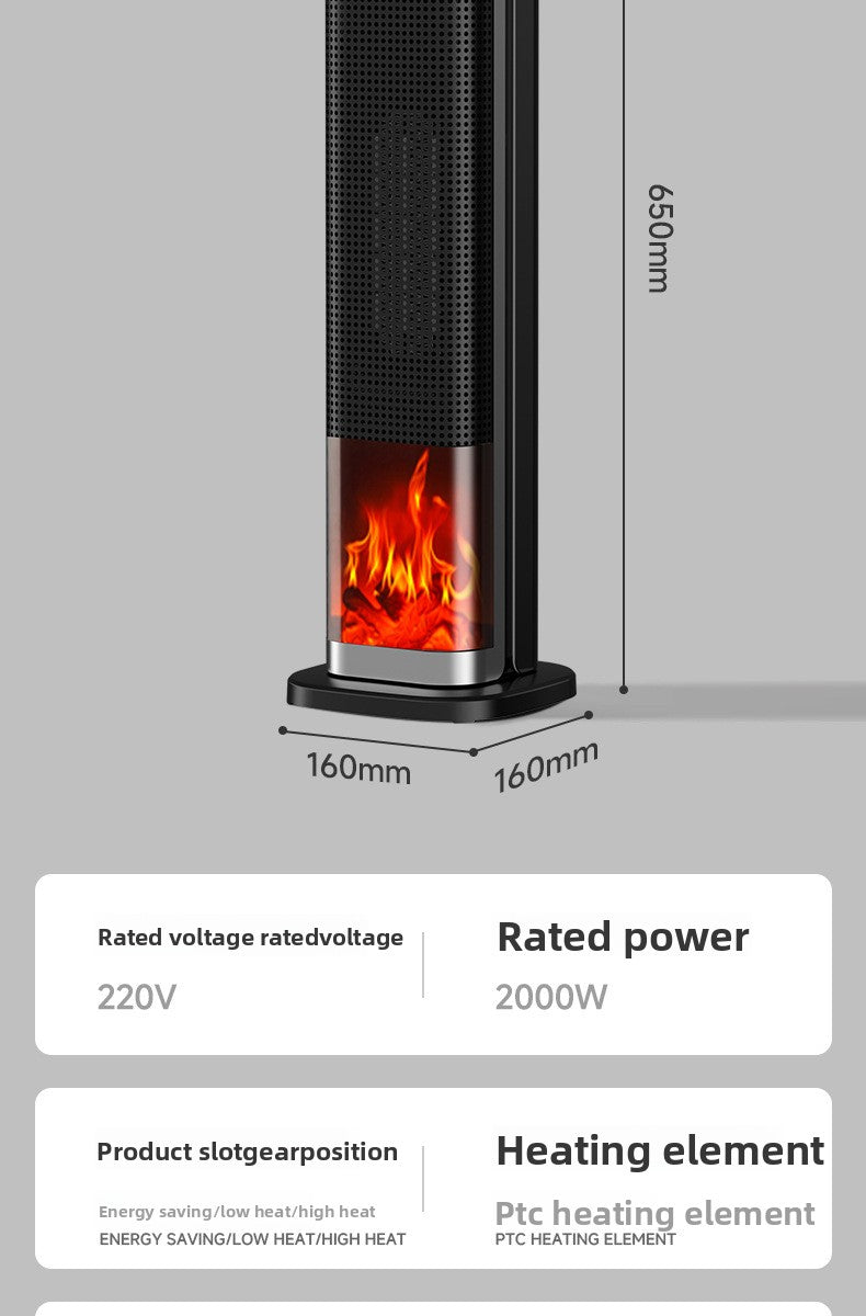 Cross-Border In-Stock Warm Air Blower Household Heater Intelligent Voice Vertical PTC Heater Fast Heating Electric Heater New Product