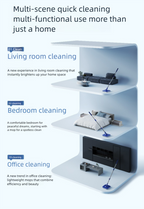 Dual-use Rotating Mop with Wet and Dry Function, Hands-Free Washing, Household Mop Bucket with Automatic Spin-Dry, Lazy Mop