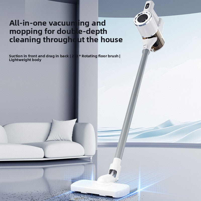 Cross-Border New Wireless Vacuum Cleaner for Home Use, High Suction Power, Vacuum and Mop Integrated, Convenient Handheld Vacuum Cleaner with Floor Brush