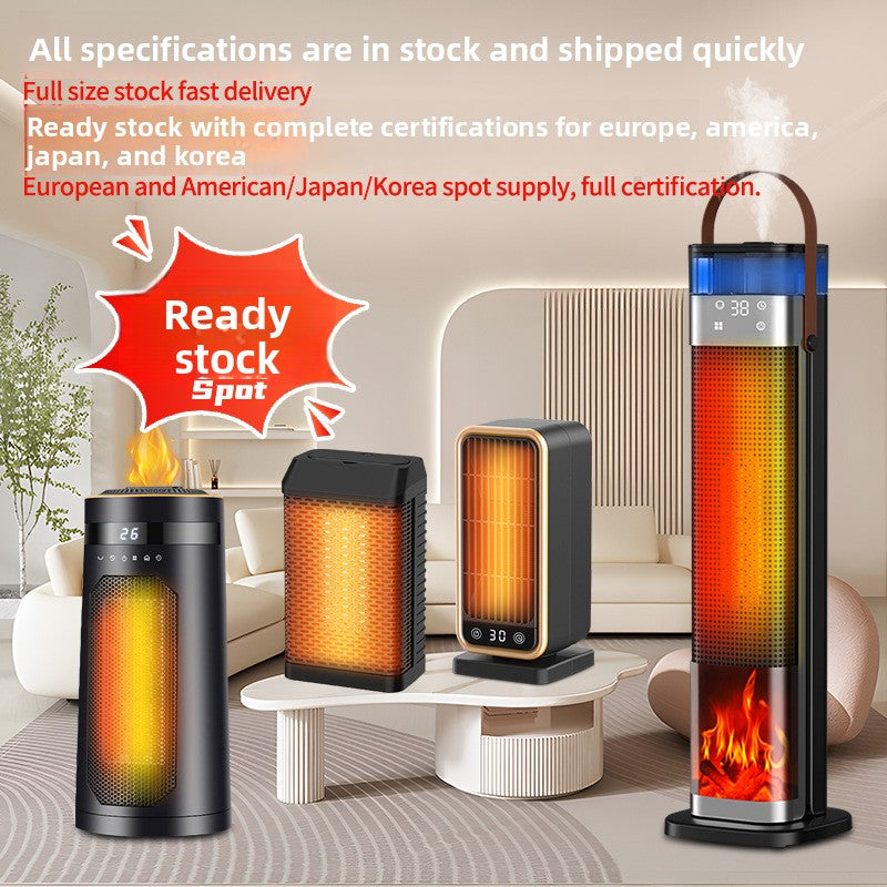 Cross-Border In-Stock Warm Air Blower Household Heater Intelligent Voice Vertical PTC Heater Fast Heating Electric Heater New Product