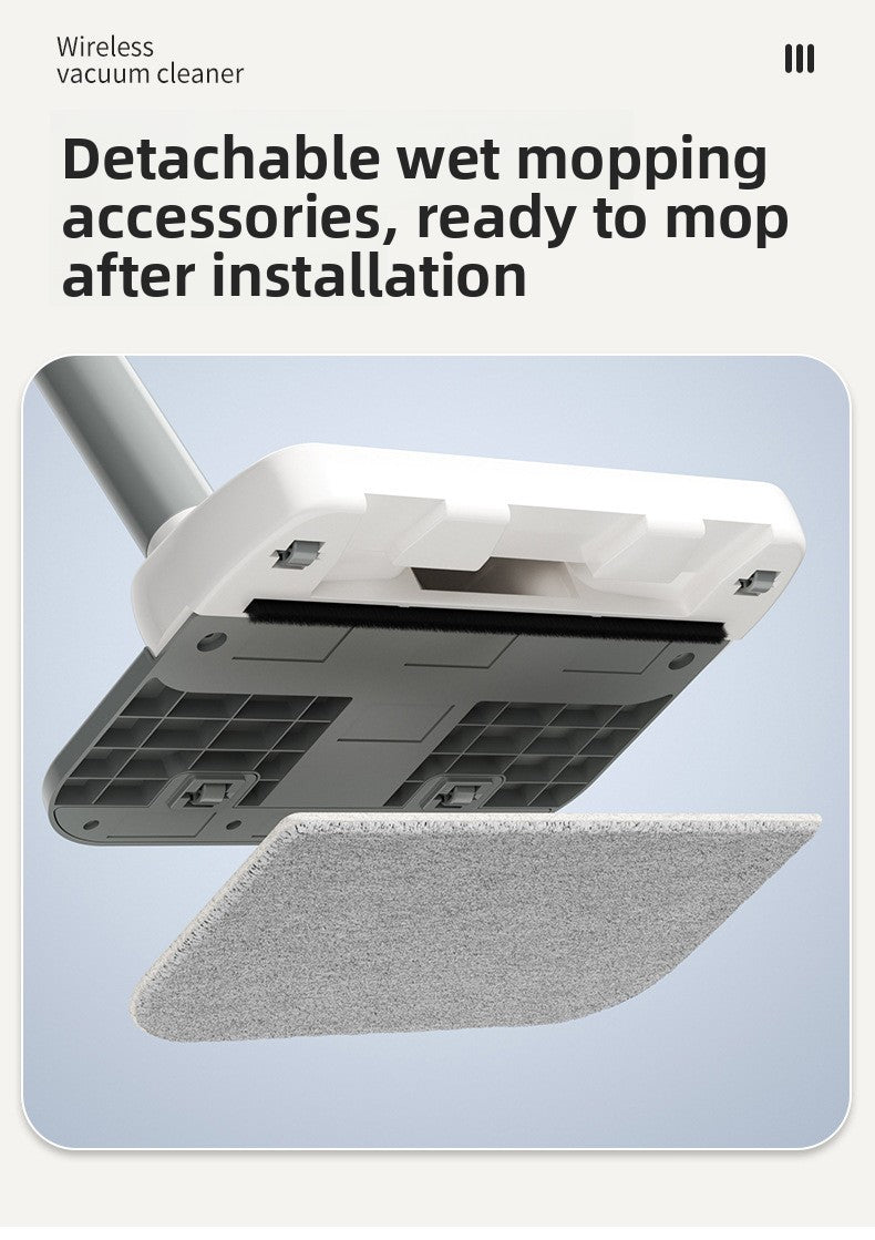 Cross-Border New Wireless Vacuum Cleaner for Home Use, High Suction Power, Vacuum and Mop Integrated, Convenient Handheld Vacuum Cleaner with Floor Brush