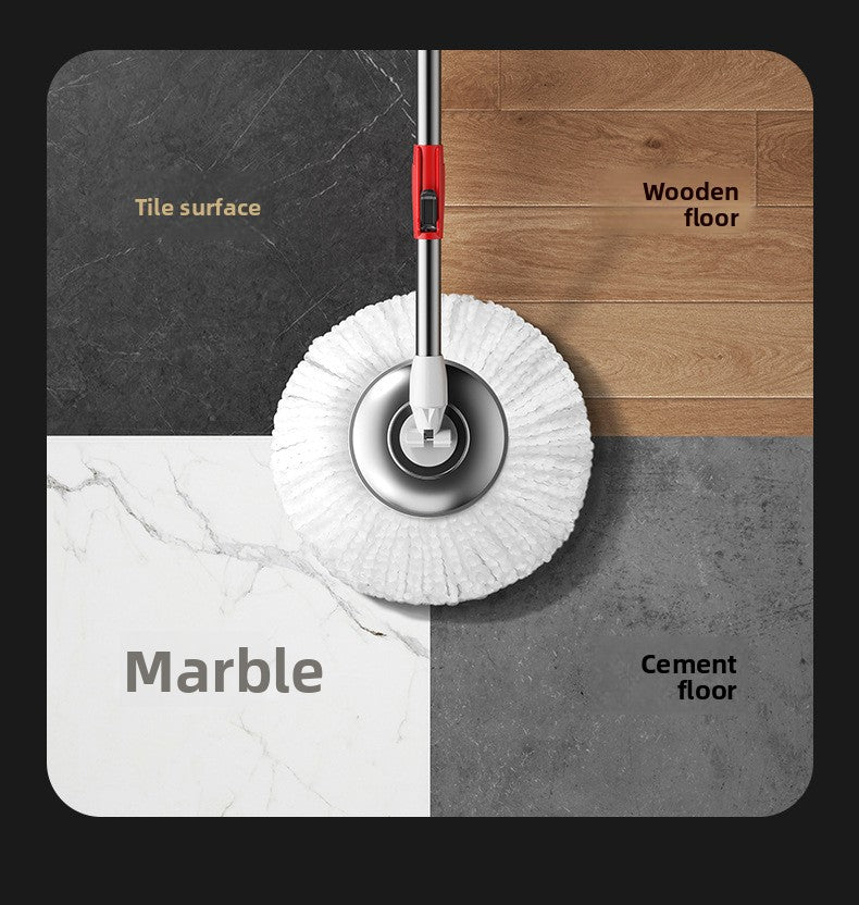 New Lazy Rotating Mop for Home Use, Automatic Mop Bucket, Hands-Free Cleaning, One-Sweep Clean, Dry and Wet Dual-Use Mop