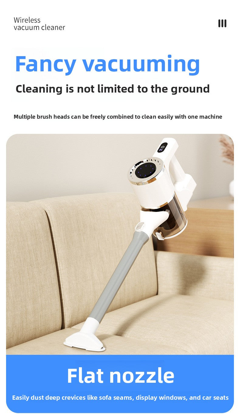 Cross-Border New Wireless Vacuum Cleaner for Home Use, High Suction Power, Vacuum and Mop Integrated, Convenient Handheld Vacuum Cleaner with Floor Brush
