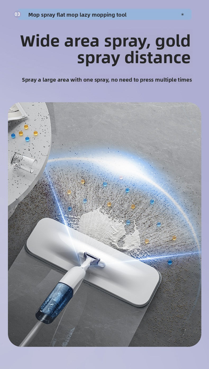 Thickened and Sturdy Hands-Free Household One-Spray Nano Spray Flat Mop Lazy Mop Floor Cleaning Mop