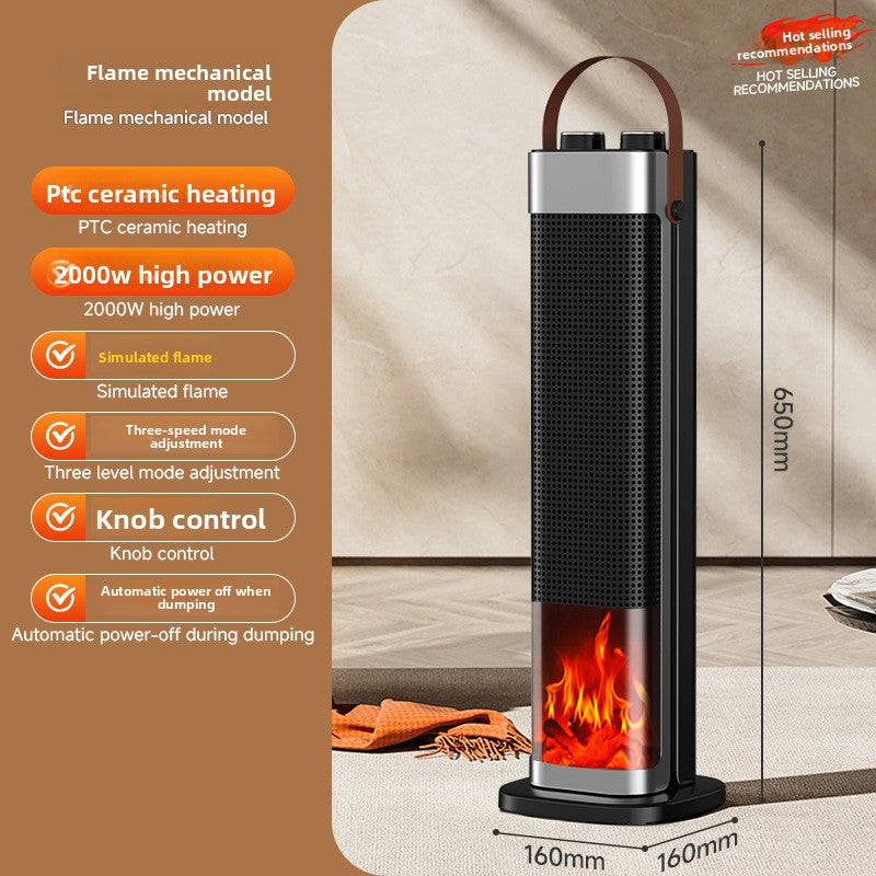Cross-Border In-Stock Warm Air Blower Household Heater Intelligent Voice Vertical PTC Heater Fast Heating Electric Heater New Product