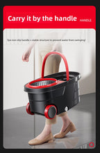 New Lazy Rotating Mop for Home Use, Automatic Mop Bucket, Hands-Free Cleaning, One-Sweep Clean, Dry and Wet Dual-Use Mop