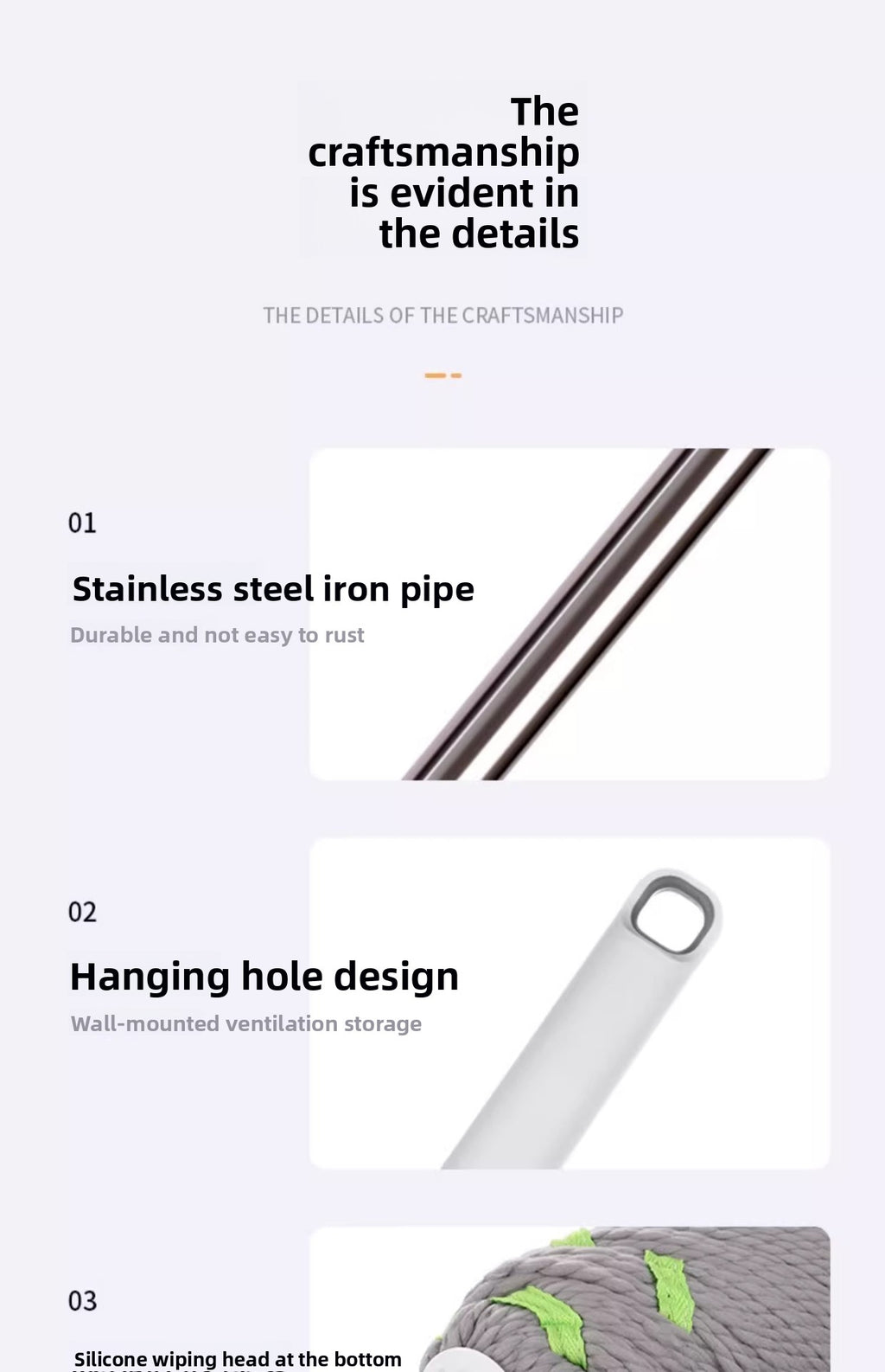 2025 New Model Mop Hands-Free Self-Wringing Household One-Push Clean Rotating Lazy Mop Automatic Water-Removing Floor Mop