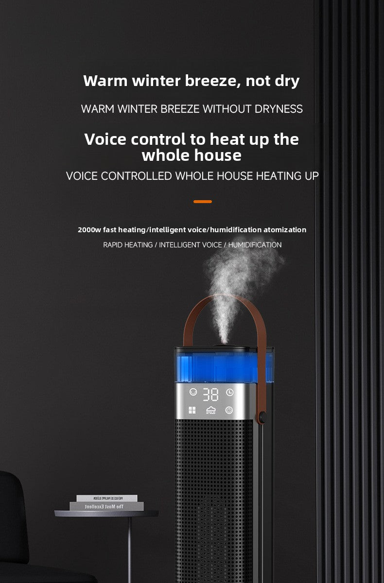 Cross-Border In-Stock Warm Air Blower Household Heater Intelligent Voice Vertical PTC Heater Fast Heating Electric Heater New Product