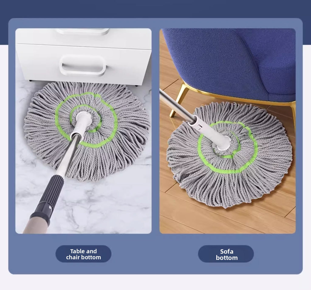 2025 New Model Mop Hands-Free Self-Wringing Household One-Push Clean Rotating Lazy Mop Automatic Water-Removing Floor Mop