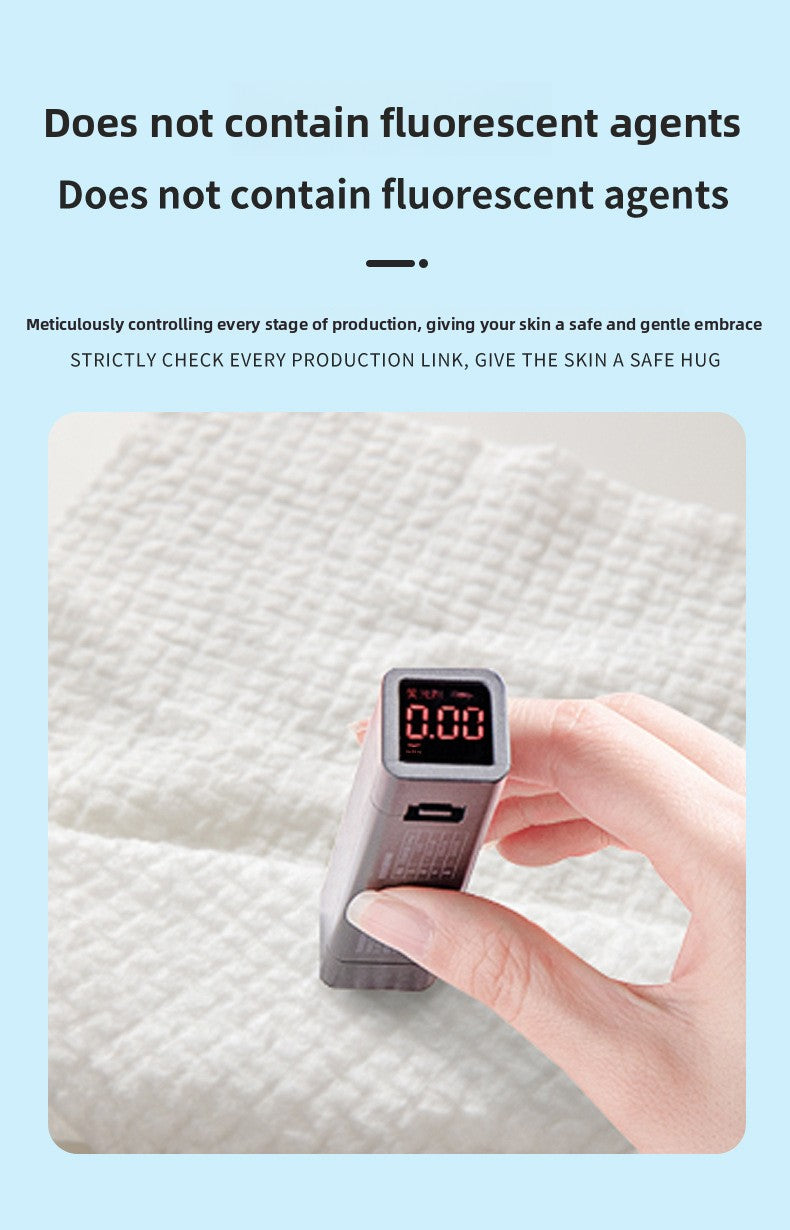 Amazon Hot-Selling Face Towels Disposable Cotton Soft Towels Extra Large Thickened EF Pattern Makeup Removal Wipes Disposable Face Towels