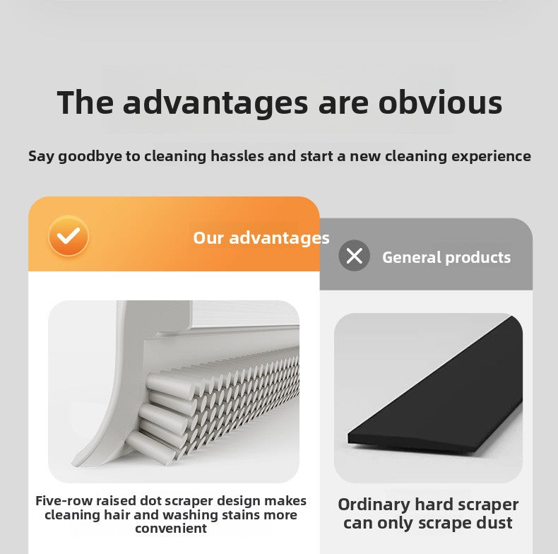 Multi-purpose Magic Silicone Broom Household Lazy Sweeping Broom Bathroom Floor Adjustable Water Scraper