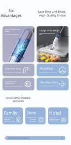 Thickened and Sturdy Hands-Free Household One-Spray Nano Spray Flat Mop Lazy Mop Floor Cleaning Mop