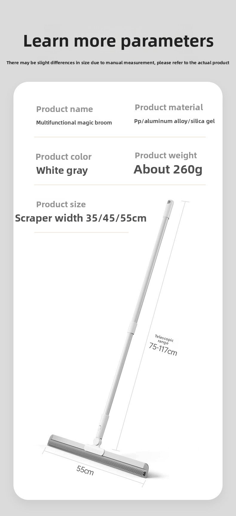 Multi-purpose Magic Silicone Broom Household Lazy Sweeping Broom Bathroom Floor Adjustable Water Scraper