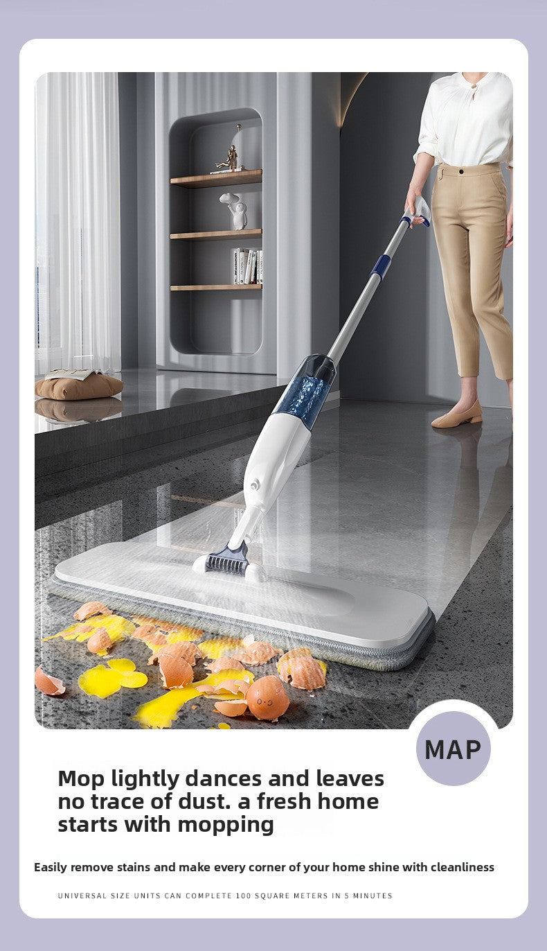 Thickened and Sturdy Hands-Free Household One-Spray Nano Spray Flat Mop Lazy Mop Floor Cleaning Mop