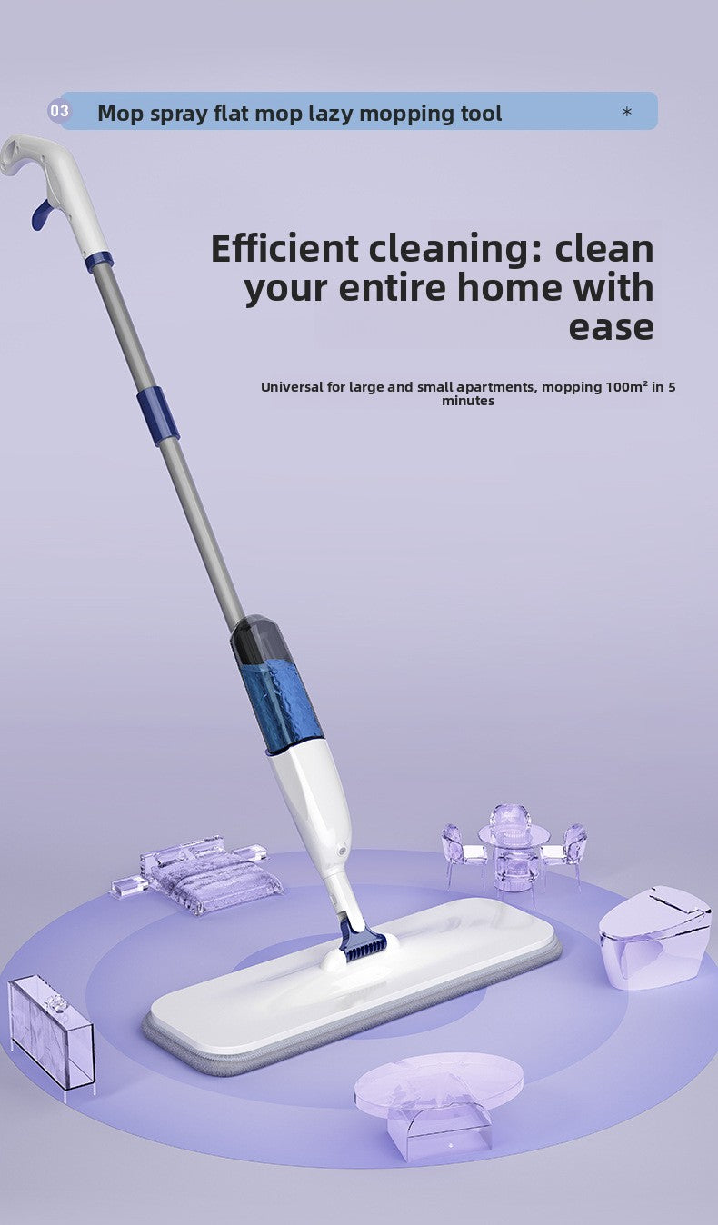 Thickened and Sturdy Hands-Free Household One-Spray Nano Spray Flat Mop Lazy Mop Floor Cleaning Mop