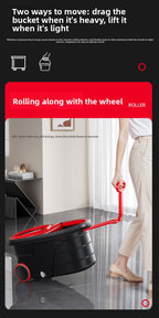 New Lazy Rotating Mop for Home Use, Automatic Mop Bucket, Hands-Free Cleaning, One-Sweep Clean, Dry and Wet Dual-Use Mop