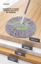2025 New Model Mop Hands-Free Self-Wringing Household One-Push Clean Rotating Lazy Mop Automatic Water-Removing Floor Mop
