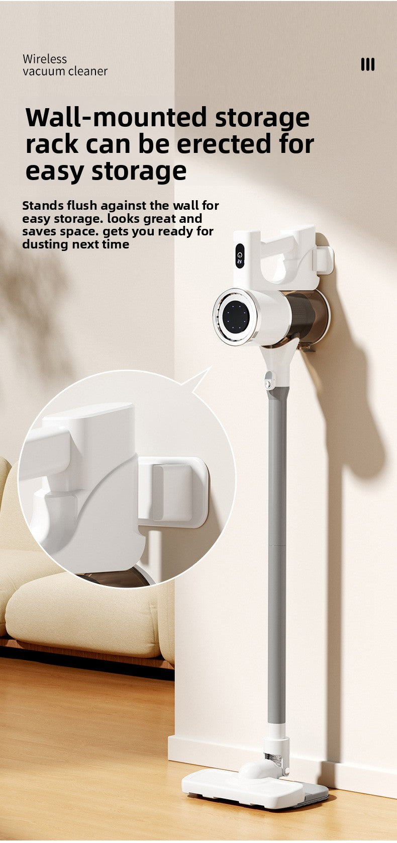 Cross-Border New Wireless Vacuum Cleaner for Home Use, High Suction Power, Vacuum and Mop Integrated, Convenient Handheld Vacuum Cleaner with Floor Brush