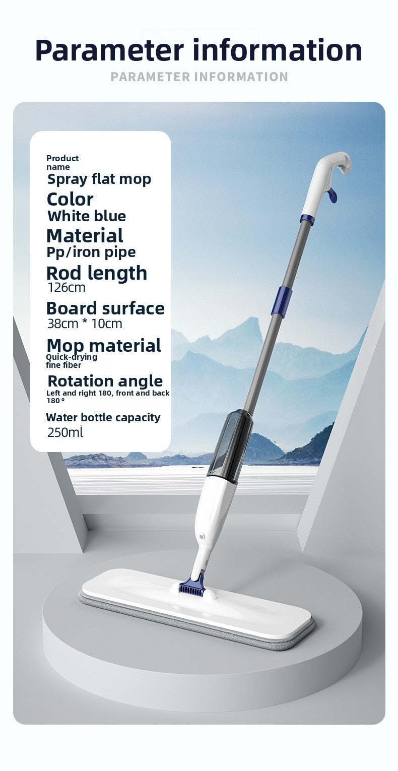 Thickened and Sturdy Hands-Free Household One-Spray Nano Spray Flat Mop Lazy Mop Floor Cleaning Mop