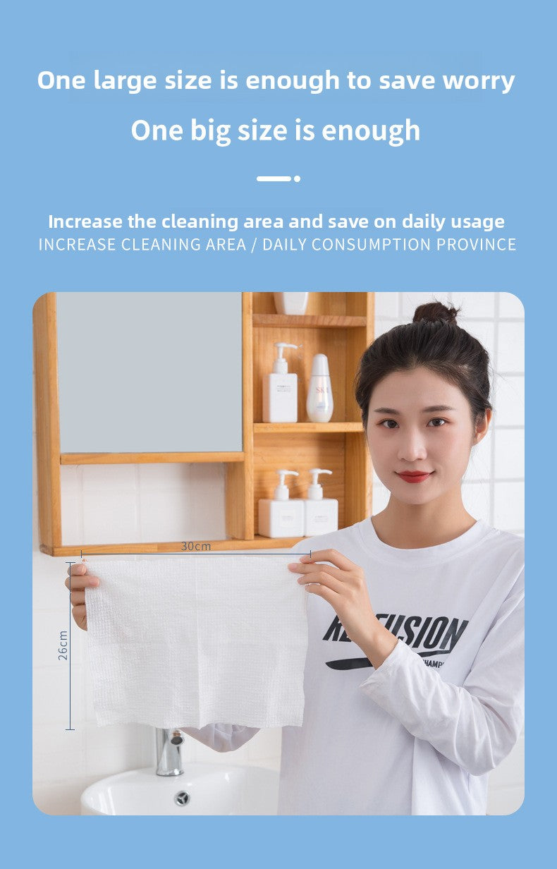 Amazon Hot-Selling Face Towels Disposable Cotton Soft Towels Extra Large Thickened EF Pattern Makeup Removal Wipes Disposable Face Towels