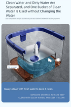 Dual-use Rotating Mop with Wet and Dry Function, Hands-Free Washing, Household Mop Bucket with Automatic Spin-Dry, Lazy Mop