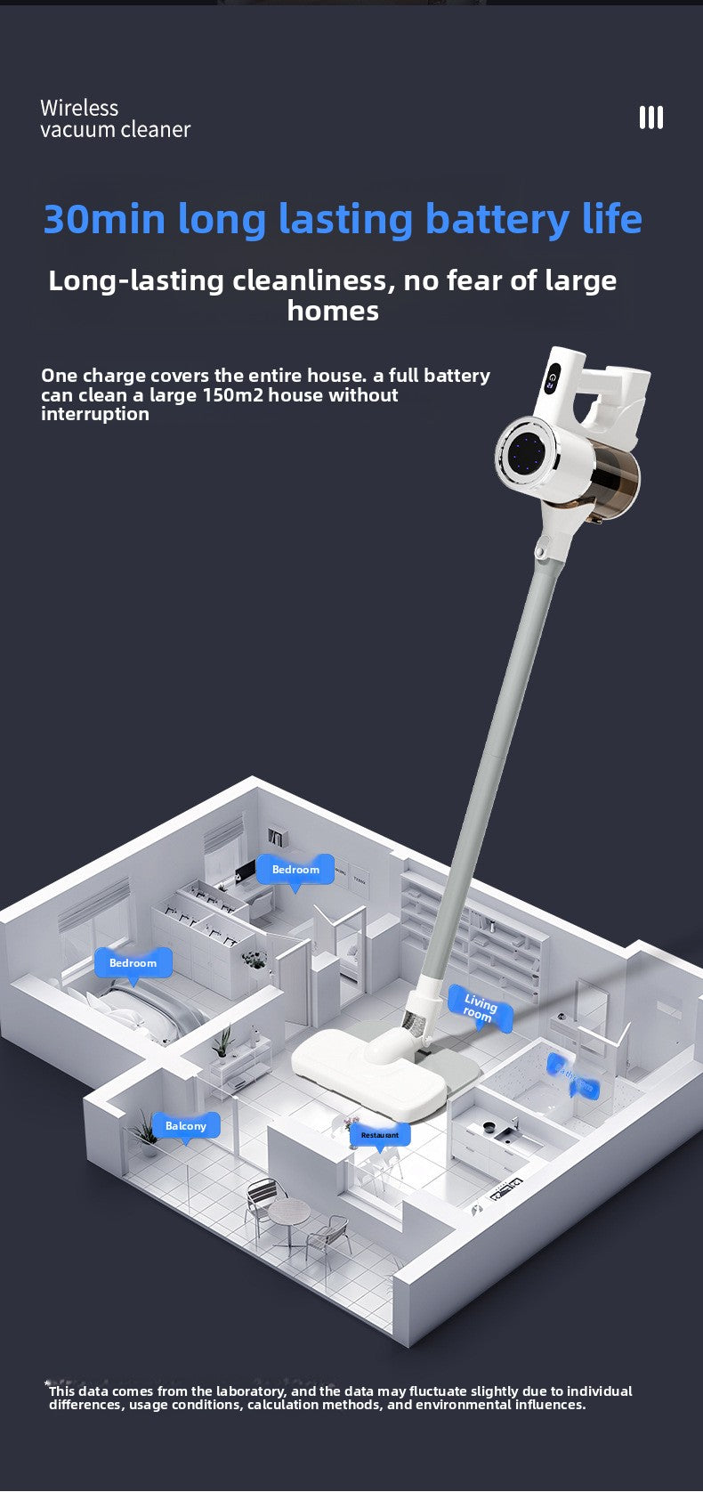 Cross-Border New Wireless Vacuum Cleaner for Home Use, High Suction Power, Vacuum and Mop Integrated, Convenient Handheld Vacuum Cleaner with Floor Brush