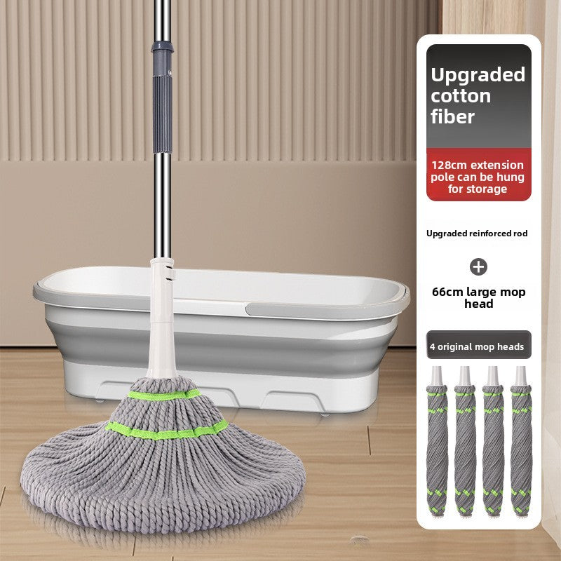 2025 New Model Mop Hands-Free Self-Wringing Household One-Push Clean Rotating Lazy Mop Automatic Water-Removing Floor Mop