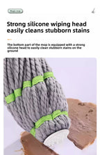 2025 New Model Mop Hands-Free Self-Wringing Household One-Push Clean Rotating Lazy Mop Automatic Water-Removing Floor Mop