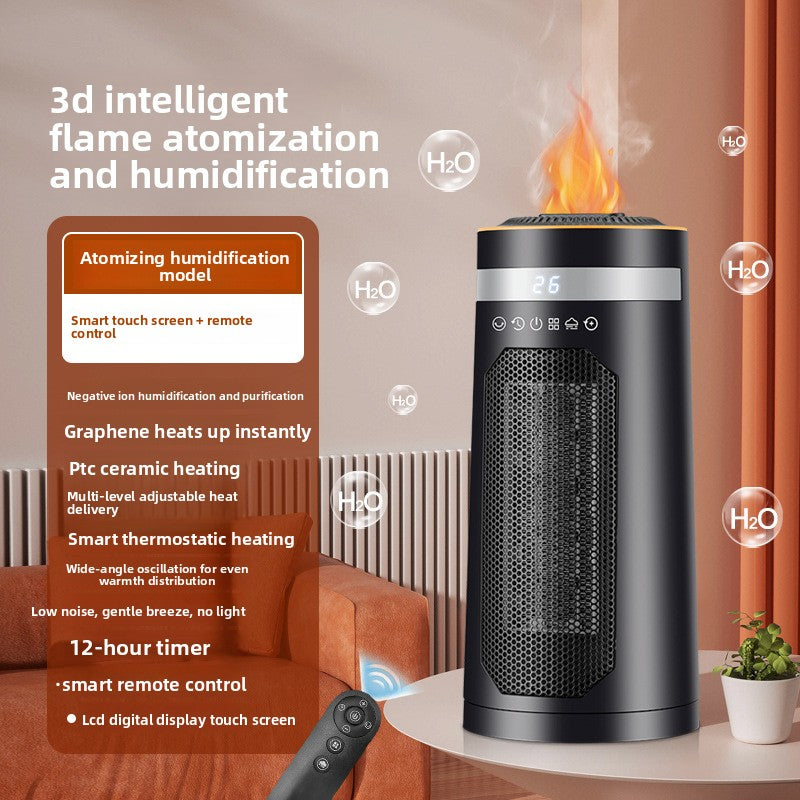 Cross-Border In-Stock Warm Air Blower Household Heater Intelligent Voice Vertical PTC Heater Fast Heating Electric Heater New Product