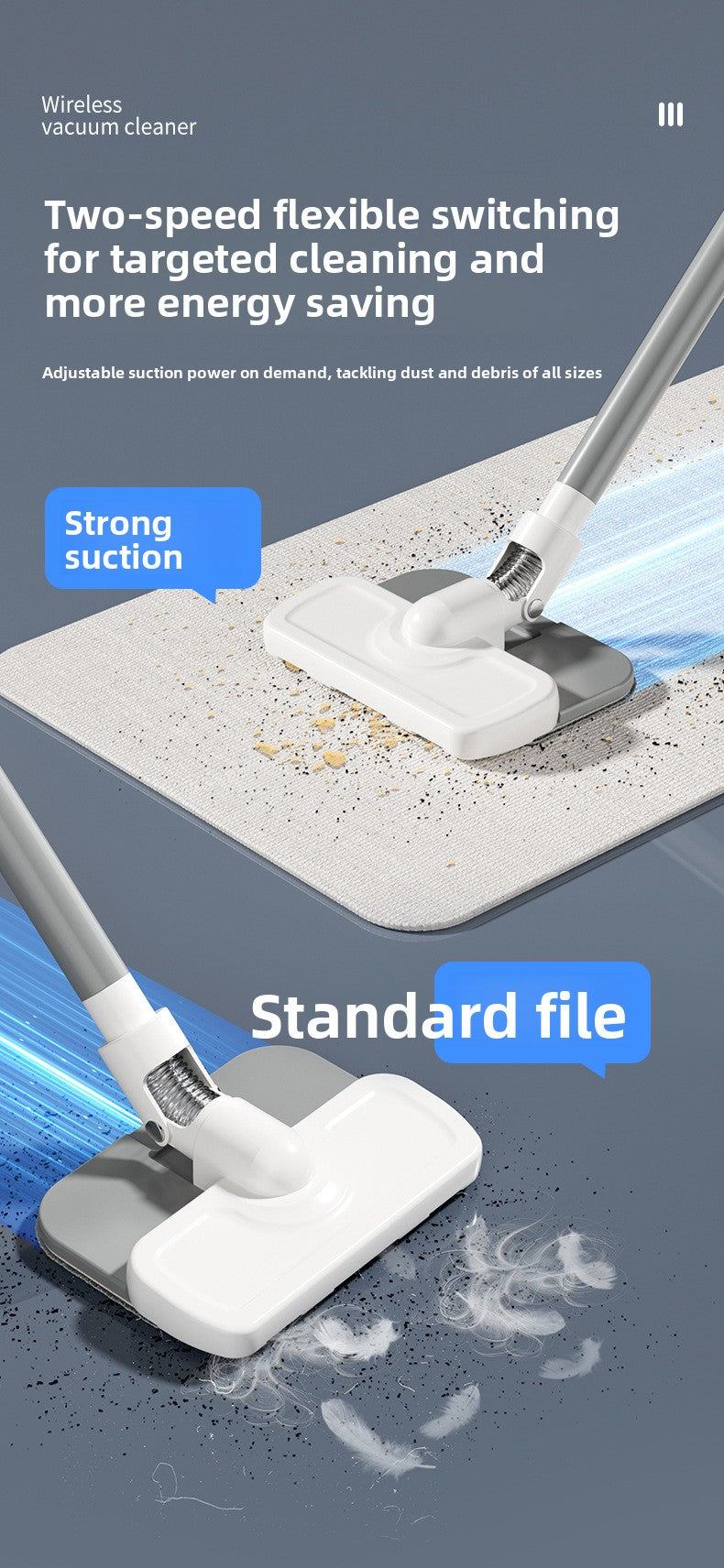 Cross-Border New Wireless Vacuum Cleaner for Home Use, High Suction Power, Vacuum and Mop Integrated, Convenient Handheld Vacuum Cleaner with Floor Brush