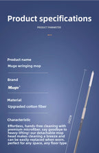 2025 New Model Mop Hands-Free Self-Wringing Household One-Push Clean Rotating Lazy Mop Automatic Water-Removing Floor Mop