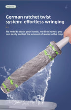 2025 New Model Mop Hands-Free Self-Wringing Household One-Push Clean Rotating Lazy Mop Automatic Water-Removing Floor Mop