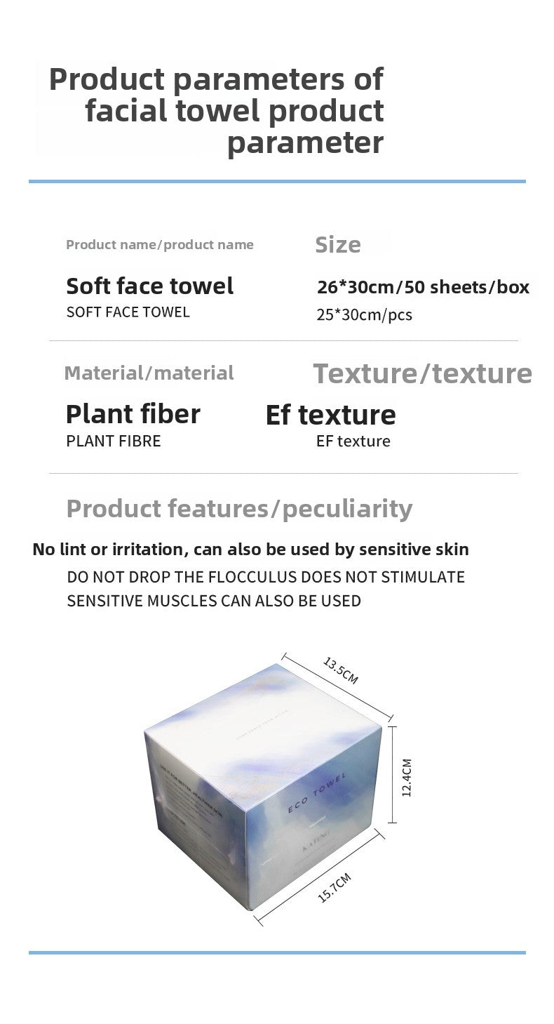 Amazon Hot-Selling Face Towels Disposable Cotton Soft Towels Extra Large Thickened EF Pattern Makeup Removal Wipes Disposable Face Towels