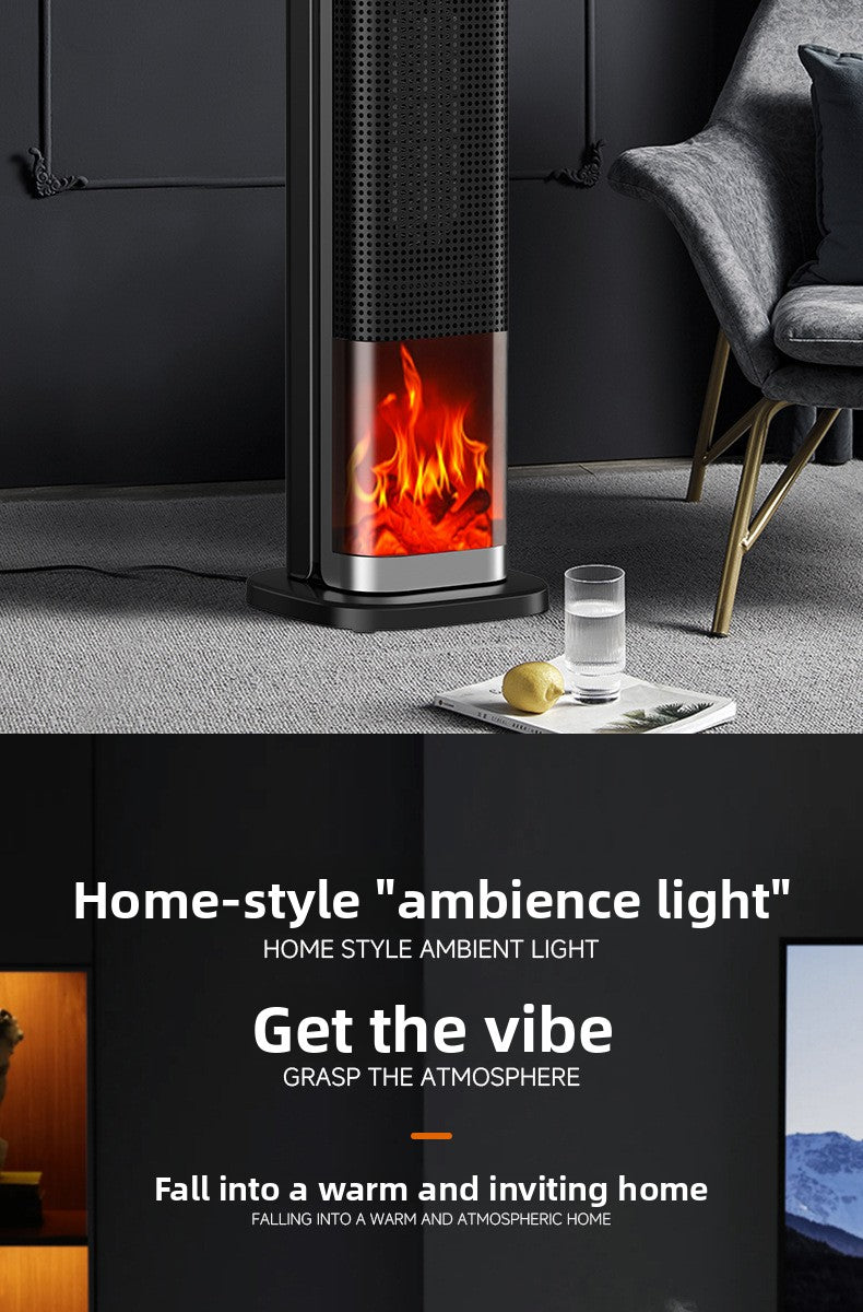 Cross-Border In-Stock Warm Air Blower Household Heater Intelligent Voice Vertical PTC Heater Fast Heating Electric Heater New Product