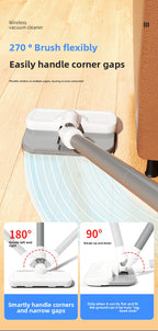 Cross-Border New Wireless Vacuum Cleaner for Home Use, High Suction Power, Vacuum and Mop Integrated, Convenient Handheld Vacuum Cleaner with Floor Brush