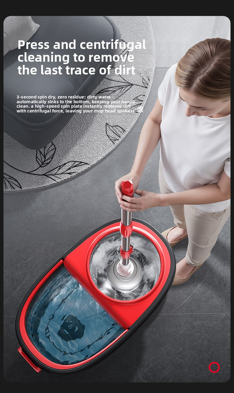 New Lazy Rotating Mop for Home Use, Automatic Mop Bucket, Hands-Free Cleaning, One-Sweep Clean, Dry and Wet Dual-Use Mop