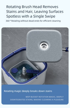 Dual-use Rotating Mop with Wet and Dry Function, Hands-Free Washing, Household Mop Bucket with Automatic Spin-Dry, Lazy Mop