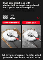 New Lazy Rotating Mop for Home Use, Automatic Mop Bucket, Hands-Free Cleaning, One-Sweep Clean, Dry and Wet Dual-Use Mop