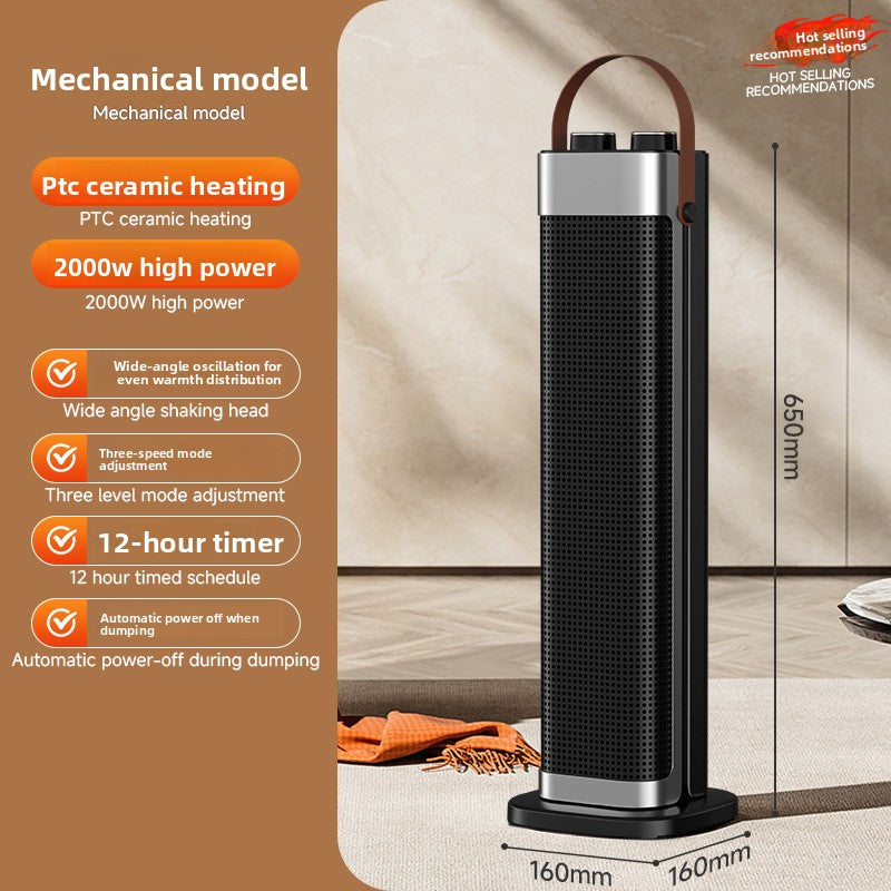 Cross-Border In-Stock Warm Air Blower Household Heater Intelligent Voice Vertical PTC Heater Fast Heating Electric Heater New Product