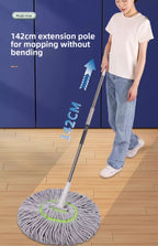 2025 New Model Mop Hands-Free Self-Wringing Household One-Push Clean Rotating Lazy Mop Automatic Water-Removing Floor Mop