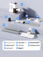 Cross-Border New Wireless Vacuum Cleaner for Home Use, High Suction Power, Vacuum and Mop Integrated, Convenient Handheld Vacuum Cleaner with Floor Brush