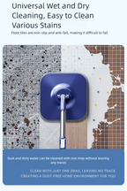 Dual-use Rotating Mop with Wet and Dry Function, Hands-Free Washing, Household Mop Bucket with Automatic Spin-Dry, Lazy Mop